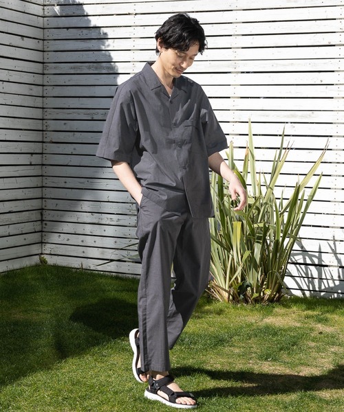 GLOBAL WORK（グローバルワーク）の「エアかるシャツ/5分袖/986850（シャツ/ブラウス・メンズ・チャコール/ネイビー/グリーン/ブラック・LARGE/SMALL/MEDIUM/X-LARGE）」の10枚目の写真