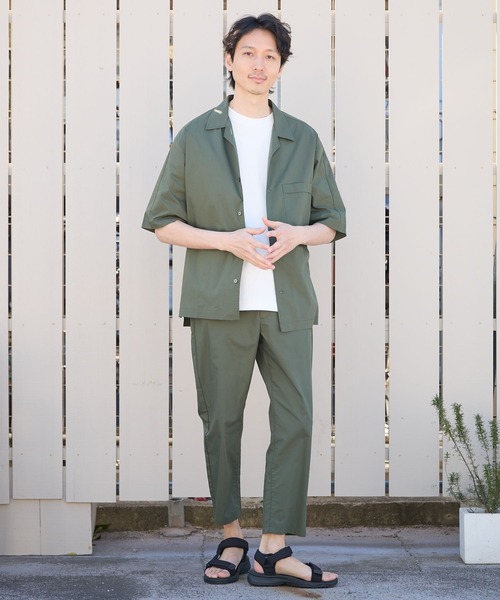 GLOBAL WORK（グローバルワーク）の「エアかるシャツ/5分袖/986850（シャツ/ブラウス・メンズ・チャコール/ネイビー/グリーン/ブラック・LARGE/SMALL/MEDIUM/X-LARGE）」の18枚目の写真