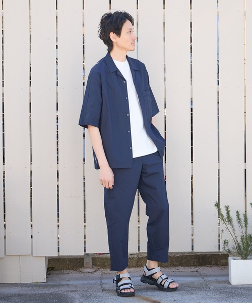 GLOBAL WORK（グローバルワーク）の「エアかるシャツ/5分袖/986850（シャツ/ブラウス・メンズ・チャコール/ネイビー/グリーン/ブラック・LARGE/SMALL/MEDIUM/X-LARGE）」の21枚目の写真