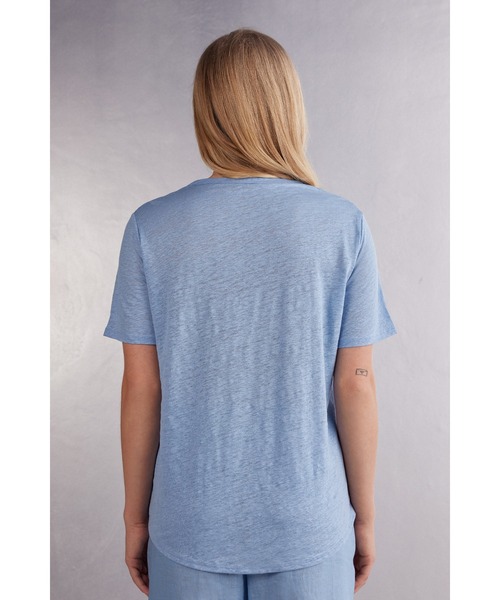 tシャツ リネン ショートスリーブ ニット レディース リネン ショートスリーブ ニット（Tシャツ/カットソー