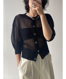【DIDOT.】メッシュニットハーフカーディガン
