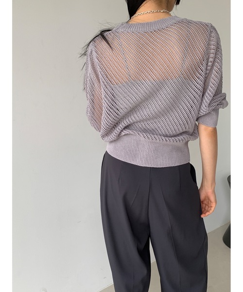 カーディガン 「DIDOT.」メッシュニットハーフカーディガン レディース Didot.showroom カーディガン 「DIDOT.」メッシュニットハーフ