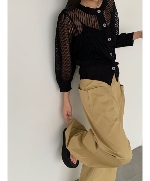 Didot.showroom(ディドット ショールーム)の「【DIDOT.】メッシュニットハーフカーディガン(カーディガン/ボレロ・レディース・ホワイト/ブラック/グレー・FREE)」の18枚目の写真