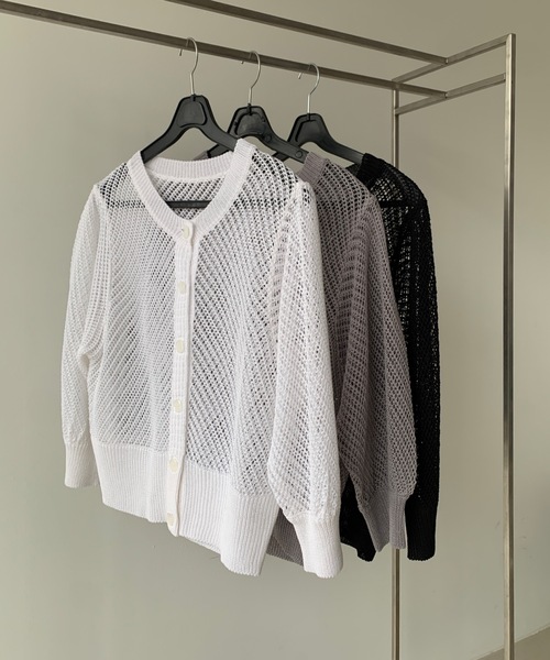Didot.showroom(ディドット ショールーム)の「【DIDOT.】メッシュニットハーフカーディガン(カーディガン/ボレロ・レディース・ホワイト/ブラック/グレー・FREE)」の22枚目の写真