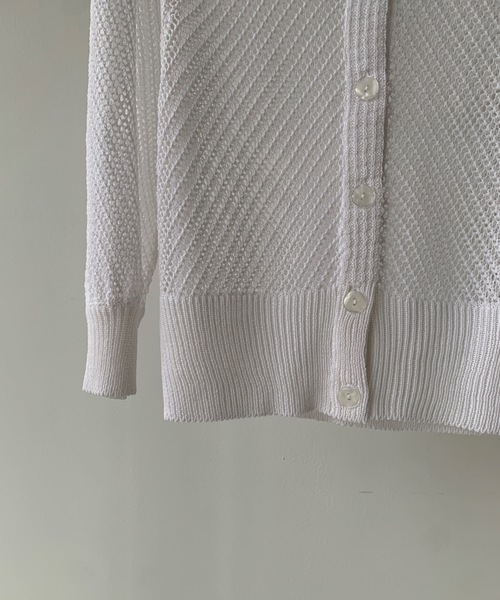 セール】【DIDOT.】メッシュニットハーフカーディガン
