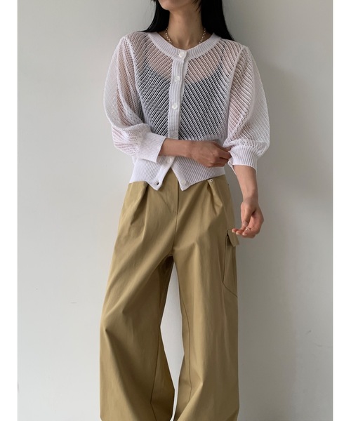 Didot.showroom(ディドット ショールーム)の「【DIDOT.】メッシュニットハーフカーディガン(カーディガン/ボレロ・レディース・ホワイト/ブラック/グレー・FREE)」の17枚目の写真