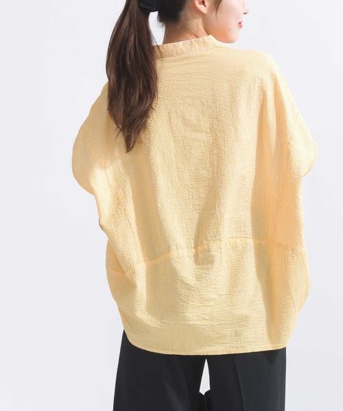 PICCIN（ピッチン）の「【WEB限定】ストライプシアサッカースキッパーブラウス（シャツ/ブラウス・レディース・イエロー系その他/ブルー系その他/グリーン系その他・M）」の21枚目の写真