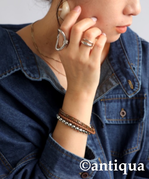 antiqua（アンティカ）の「3wayブレスレット（ブレスレット・レディース・ブラウン/ブラック/キャメル・FREE）」の3枚目の写真
