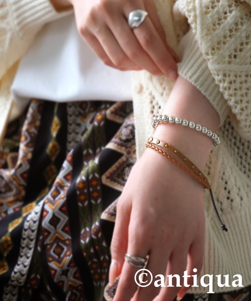 antiqua（アンティカ）の「3wayブレスレット（ブレスレット・レディース・ブラウン/ブラック/キャメル・FREE）」の6枚目の写真