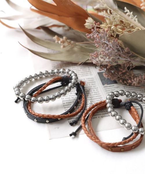 antiqua（アンティカ）の「3wayブレスレット（ブレスレット・レディース・ブラウン/ブラック/キャメル・FREE）」の9枚目の写真