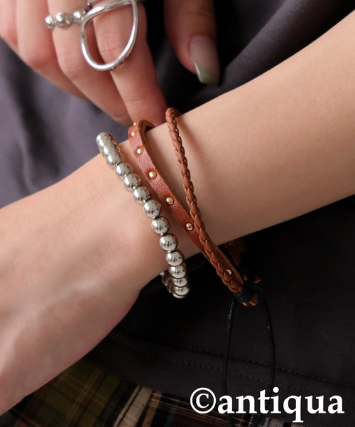 antiqua（アンティカ）の「3wayブレスレット（ブレスレット・レディース・ブラウン/ブラック/キャメル・FREE）」の19枚目の写真