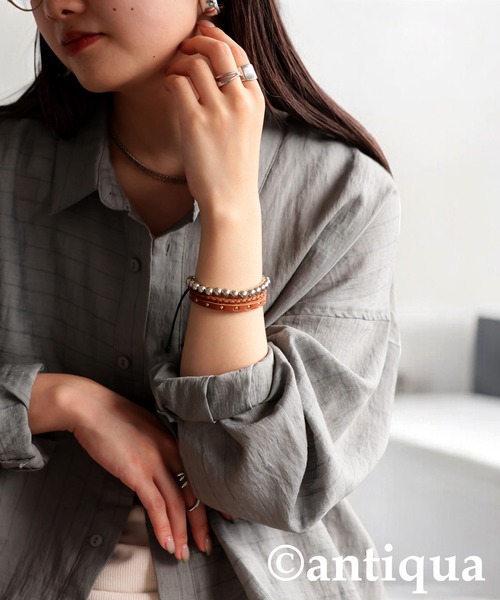 antiqua（アンティカ）の「3wayブレスレット（ブレスレット・レディース・ブラウン/ブラック/キャメル・FREE）」の16枚目の写真