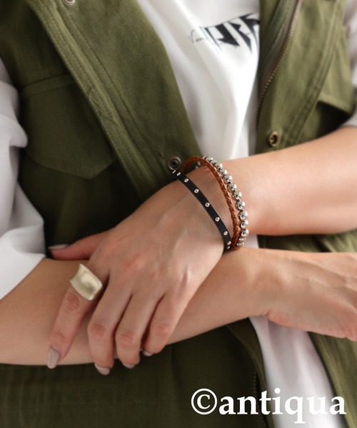 antiqua（アンティカ）の「3wayブレスレット（ブレスレット・レディース・ブラウン/ブラック/キャメル・FREE）」の10枚目の写真