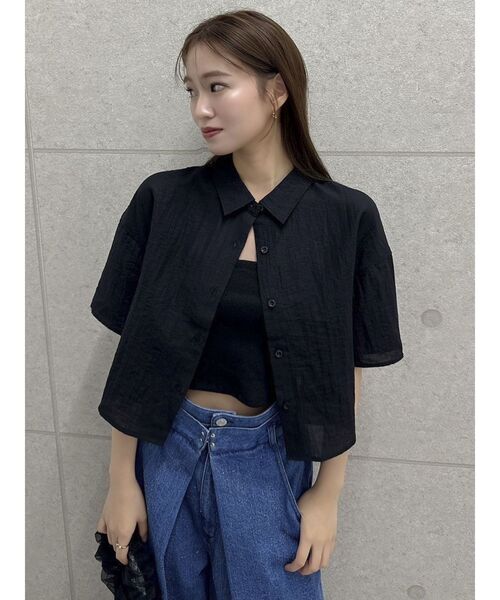 セール】【WEB限定】バックオープンクロップドシャツ（シャツ