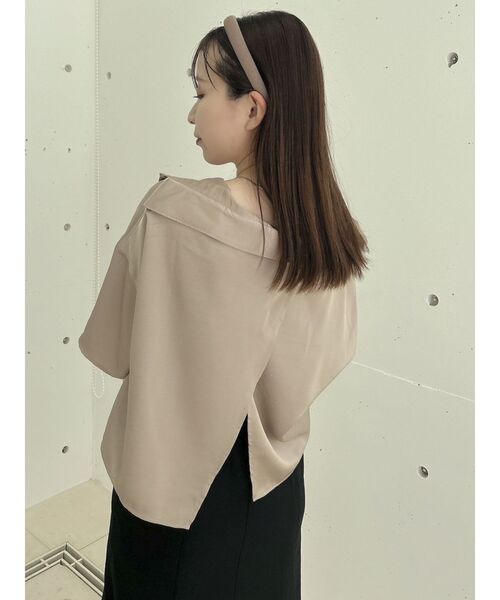 セール】【WEB限定】バックオープンクロップドシャツ（シャツ
