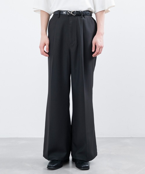 JUNRED(ジュンレッド)の「【 サステナブル 】エクストラライトスルースーパーフレアワイドスラックス(スラックス・メンズ・ホワイト系その他/カーキ/ブラック・S/M/L)」の6枚目の写真