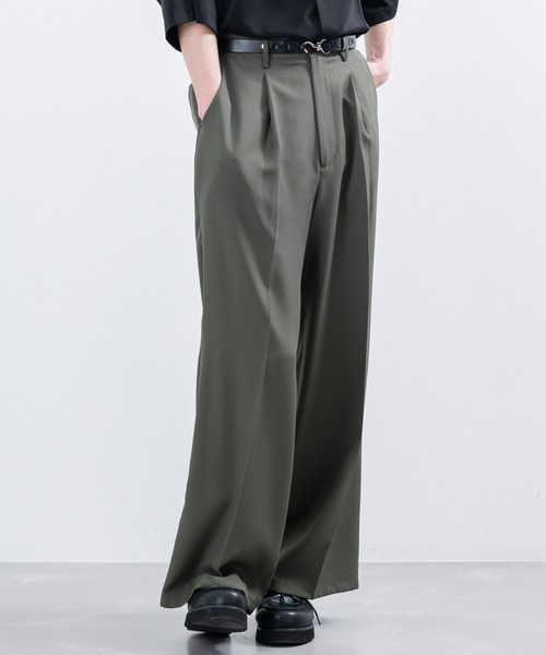 JUNRED(ジュンレッド)の「【 サステナブル 】エクストラライトスルースーパーフレアワイドスラックス(スラックス・メンズ・ホワイト系その他/カーキ/ブラック・S/M/L)」の10枚目の写真