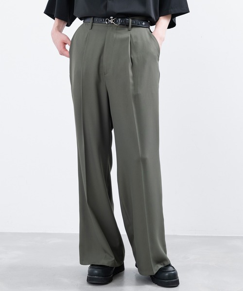 JUNRED(ジュンレッド)の「【 サステナブル 】エクストラライトスルースーパーフレアワイドスラックス(スラックス・メンズ・ホワイト系その他/カーキ/ブラック・S/M/L)」の11枚目の写真