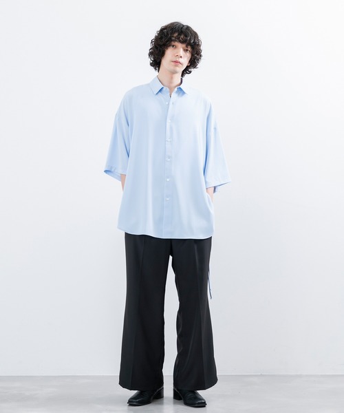 JUNRED(ジュンレッド)の「【 サステナブル 】エクストラライトスルースーパーフレアワイドスラックス(スラックス・メンズ・ホワイト系その他/カーキ/ブラック・S/M/L)」の13枚目の写真