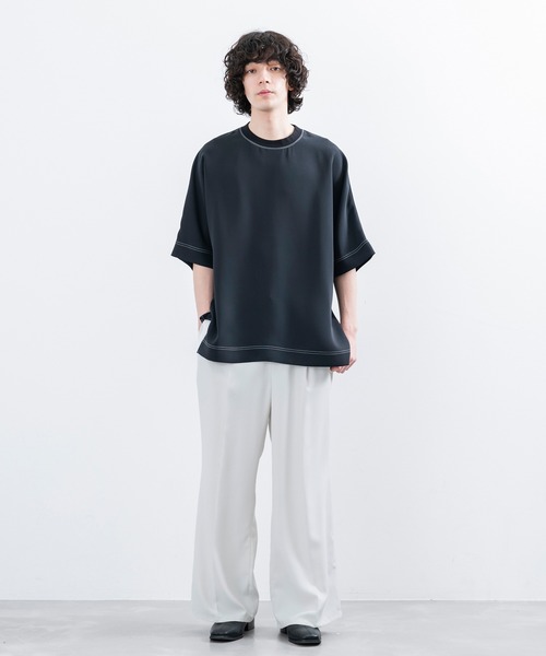 JUNRED(ジュンレッド)の「【 サステナブル 】エクストラライトスルースーパーフレアワイドスラックス(スラックス・メンズ・ホワイト系その他/カーキ/ブラック・S/M/L)」の16枚目の写真