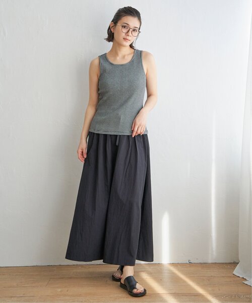 LBC(エルビーシー)の「【着やせ効果抜群】コットンUSAランダムテレコタンクトップ(タンクトップ・レディース・杢グレー/ブルー/ブラック/グレー/チャコール・L/M)」の14枚目の写真