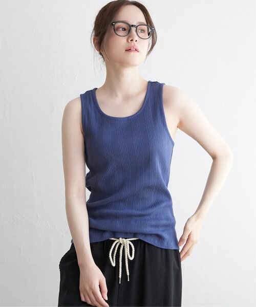 LBC(エルビーシー)の「【着やせ効果抜群】コットンUSAランダムテレコタンクトップ(タンクトップ・レディース・杢グレー/ブルー/ブラック/グレー/チャコール・L/M)」の15枚目の写真