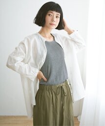 【着やせ効果抜群】コットンUSAランダムテレコタンクトップ