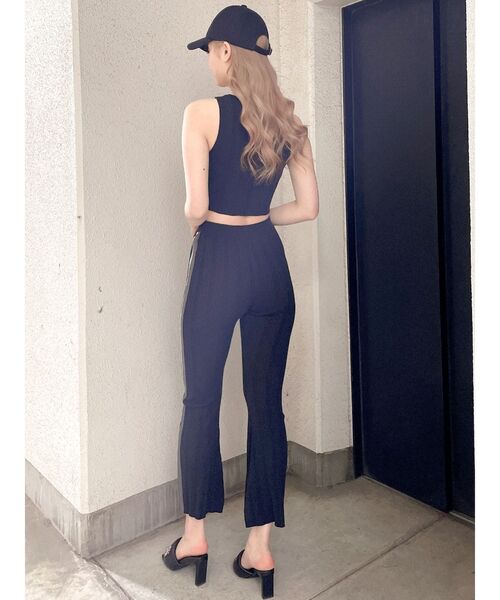 GYDA（ジェイダ）の「【SETUP着用可】サイドラインフレアニットパンツ（その他パンツ・レディース・ピンク/グレー/ブラック・FREE）」の12枚目の写真