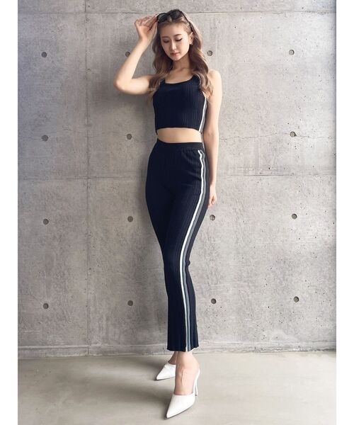 GYDA（ジェイダ）の「【SETUP着用可】サイドラインフレアニットパンツ（その他パンツ・レディース・ピンク/グレー/ブラック・FREE）」の18枚目の写真