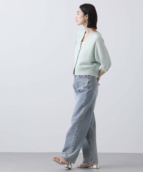 Gready Brilliant（グレディブリリアン）の「Ｒｙカノコショートカーディガン（カーディガン/ボレロ・レディース・グリーン/ライトグレー・38）」の12枚目の写真