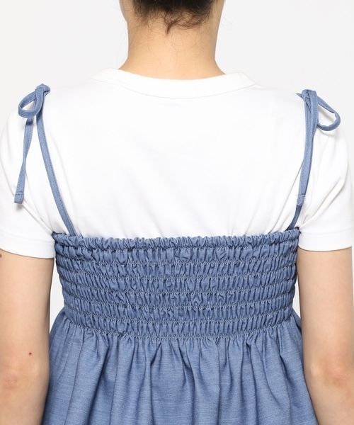 LOWRYS FARM（ローリーズファーム）の「デニムシャーリングキャミ　131969（キャミソール・レディース・ブラック/ブルー・FREE）」の13枚目の写真