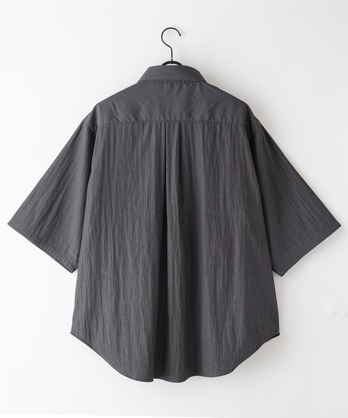brknhome(ブロークンホーム)の「【brknhome/ブロークンホーム】タスランナイロン 半袖ワイドシャツ(シャツ/ブラウス・メンズ・サンドベージュ/スミクロ/グレー・MEDIUM/LARGE)」の18枚目の写真