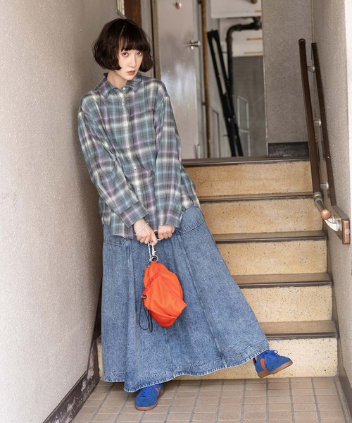 niko and...（ニコアンド）の「オリジナルメッシュドロストショルダーバッグ（ショルダーバッグ・レディース・オレンジ/グレー/ブラック/カーキ・0）」の6枚目の写真