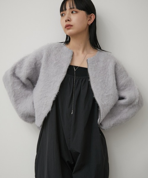 Aunt Marie's(アントマリーズ)の「シャギージップルーズニットカーディガン(カーディガン/ボレロ・レディース・ブルー/ホワイト/レッド/グレー・FREE)」の11枚目の写真