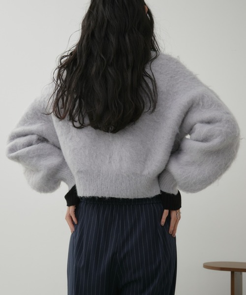 Aunt Marie's(アントマリーズ)の「シャギージップルーズニットカーディガン(カーディガン/ボレロ・レディース・ブルー/ホワイト/レッド/グレー・FREE)」の6枚目の写真