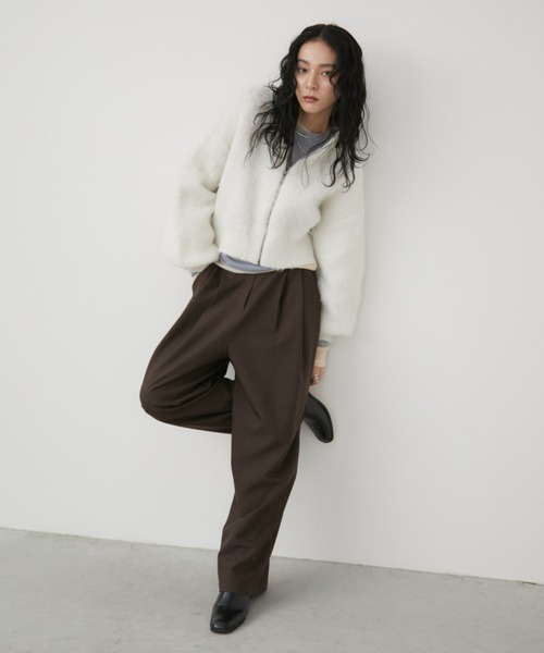 Aunt Marie's(アントマリーズ)の「シャギージップルーズニットカーディガン(カーディガン/ボレロ・レディース・ブルー/ホワイト/レッド/グレー・FREE)」の19枚目の写真