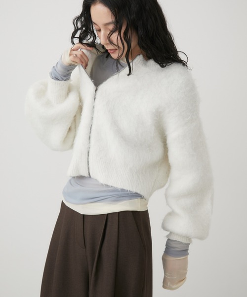 Aunt Marie's(アントマリーズ)の「シャギージップルーズニットカーディガン(カーディガン/ボレロ・レディース・ブルー/ホワイト/レッド/グレー・FREE)」の17枚目の写真