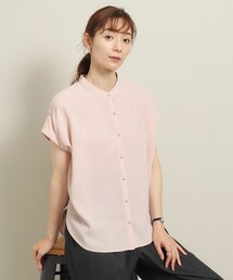 ◆【冷感／通勤／手洗い可】タック袖ブラウス