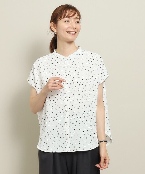 ITS'DEMO（イッツデモ）の「◆【冷感／通勤／手洗い可】タック袖ブラウス（シャツ/ブラウス・レディース・ピンク/ネイビー/ブラック系/ライトブルー/ホワイト系3・00）」の22枚目の写真