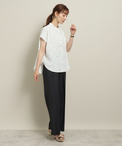 ITS'DEMO（イッツデモ）の「◆【冷感／通勤／手洗い可】タック袖ブラウス（シャツ/ブラウス・レディース・ピンク/ネイビー/ブラック系/ライトブルー/ホワイト系3・00）」の20枚目の写真