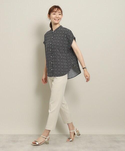 ITS'DEMO（イッツデモ）の「◆【冷感／通勤／手洗い可】タック袖ブラウス（シャツ/ブラウス・レディース・ピンク/ネイビー/ブラック系/ライトブルー/ホワイト系3・00）」の16枚目の写真