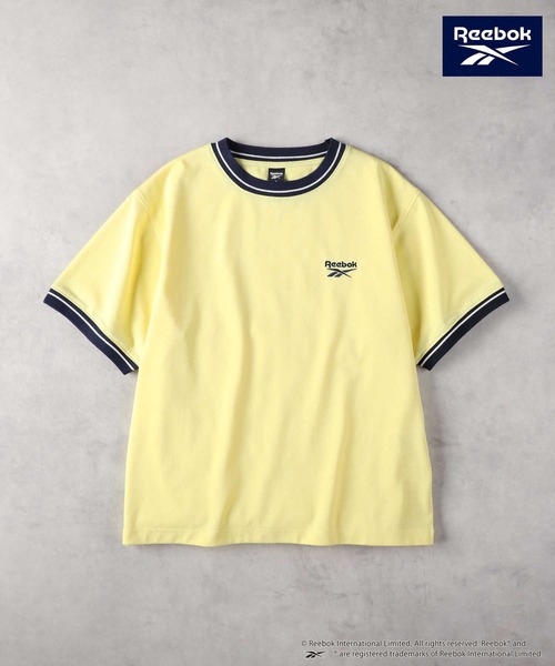 Right-on（ライトオン）の「Reebok(リーボック)ラインリブTシャツ（Tシャツ/カットソー・レディース・イエロー/ホワイト・M/L/XL）」の7枚目の写真