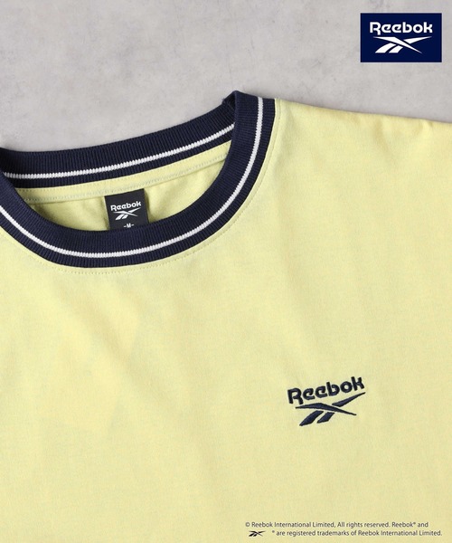 Right-on（ライトオン）の「Reebok(リーボック)ラインリブTシャツ（Tシャツ/カットソー・レディース・イエロー/ホワイト・M/L/XL）」の10枚目の写真