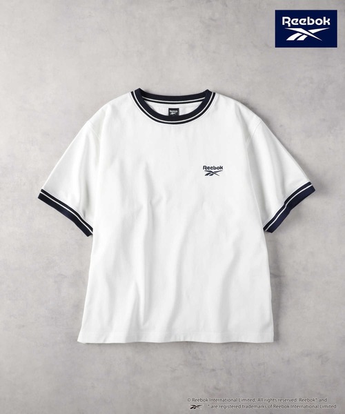 Right-on（ライトオン）の「Reebok(リーボック)ラインリブTシャツ（Tシャツ/カットソー・レディース・イエロー/ホワイト・M/L/XL）」の4枚目の写真