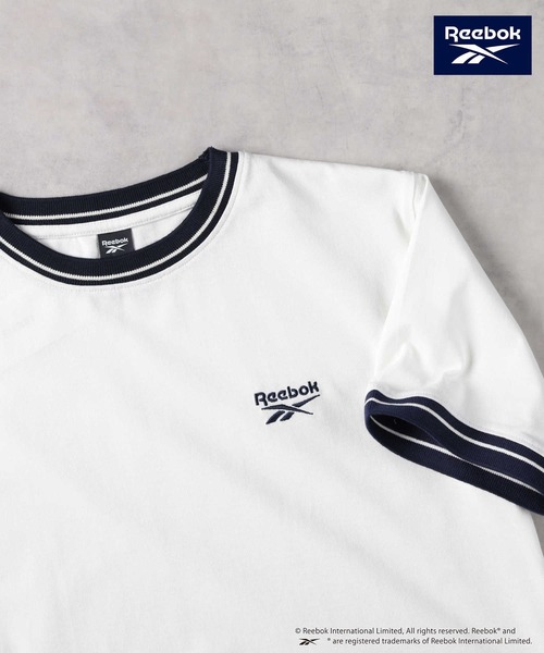 Right-on（ライトオン）の「Reebok(リーボック)ラインリブTシャツ（Tシャツ/カットソー・レディース・イエロー/ホワイト・M/L/XL）」の5枚目の写真