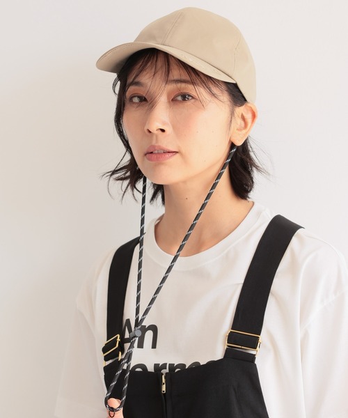 BARNYARDSTORM（バンヤードストーム）の「BARNYARDSTORM / コード付き撥水CAP（キャップ・レディース・ベージュ/ブラック・FREE）」の10枚目の写真