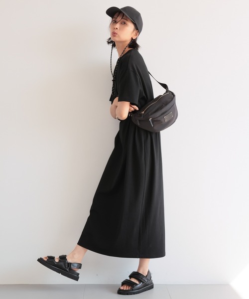 BARNYARDSTORM（バンヤードストーム）の「BARNYARDSTORM / コード付き撥水CAP（キャップ・レディース・ベージュ/ブラック・FREE）」の4枚目の写真