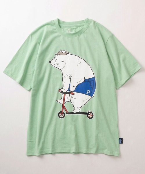 PEN FIELD(ペンフィールド)の「【PENFIELD/ペンフィールド】キックボードベアー グラフィック BIGプリントデザイン 半袖Tシャツ/ アニマルT(Tシャツ/カットソー・レディース・ブラック/ホワイト/ミント/オフホワイト/ブラック系その他・M/L/XL)」の8枚目の写真