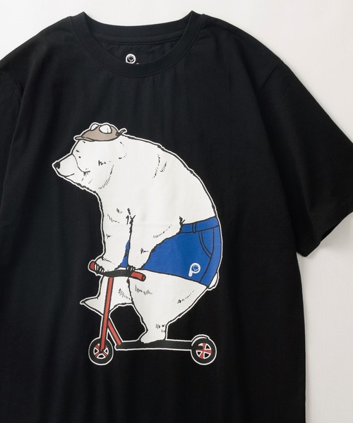 PEN FIELD(ペンフィールド)の「【PENFIELD/ペンフィールド】キックボードベアー グラフィック BIGプリントデザイン 半袖Tシャツ/ アニマルT(Tシャツ/カットソー・レディース・ブラック/ホワイト/ミント/オフホワイト/ブラック系その他・M/L/XL)」の21枚目の写真