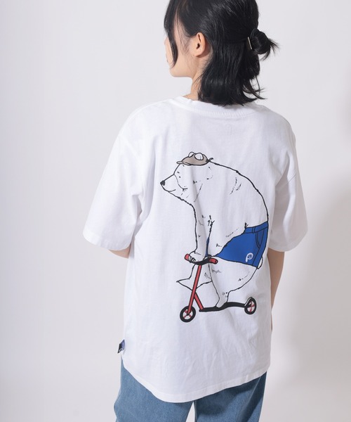 PEN FIELD(ペンフィールド)の「【PENFIELD/ペンフィールド】キックボードベアー グラフィック BIGプリントデザイン 半袖Tシャツ/ アニマルT(Tシャツ/カットソー・レディース・ブラック/ホワイト/ミント/オフホワイト/ブラック系その他・M/L/XL)」の15枚目の写真